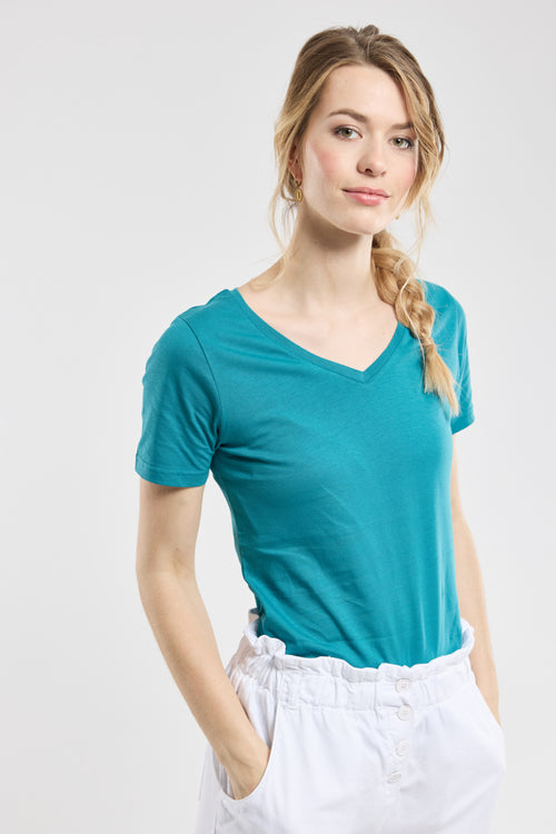 T-shirt col V - coton léger - Armor-lux - 1