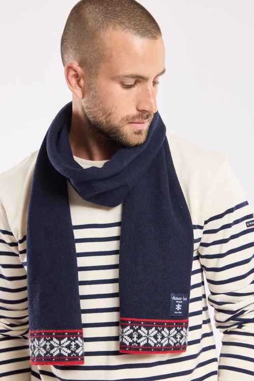 Jacquard scarf - Recycled wool knit - Armor-lux - 2