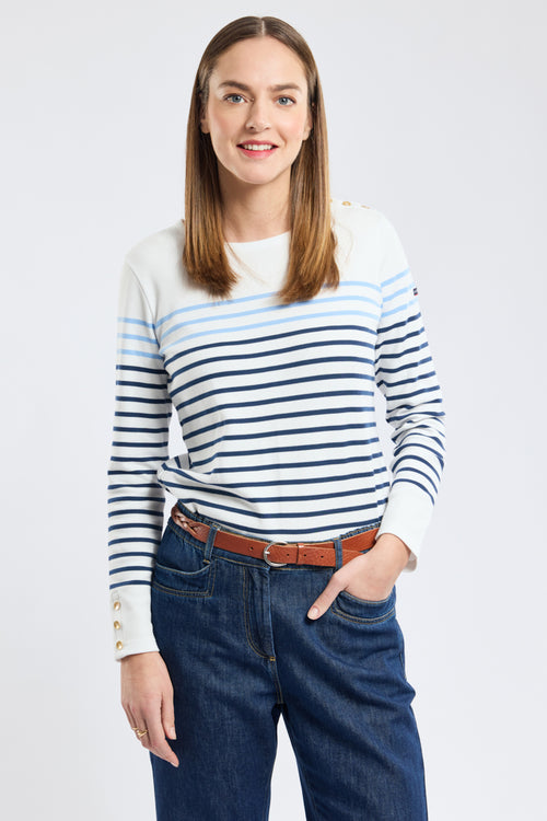 Matrosenshirt mit Knopfverschluss – dicke Baumwolle - Armor-lux - 2