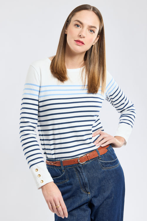 Matrosenshirt mit Knopfverschluss – dicke Baumwolle - Armor-lux - 4