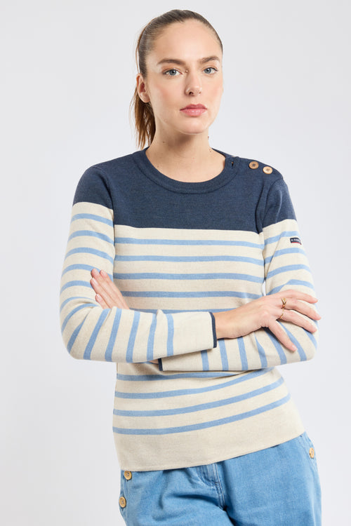 Pull marin rayé - laine - Armor-lux - 1