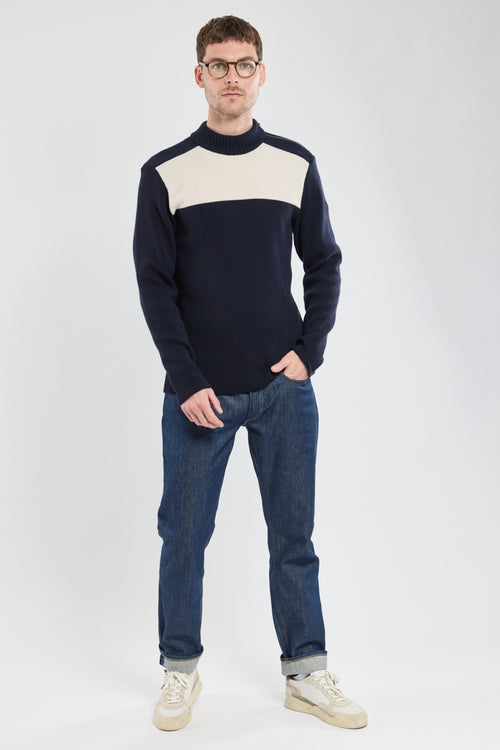 Pull marin zippé - laine et polyamide - Armor-lux - 3