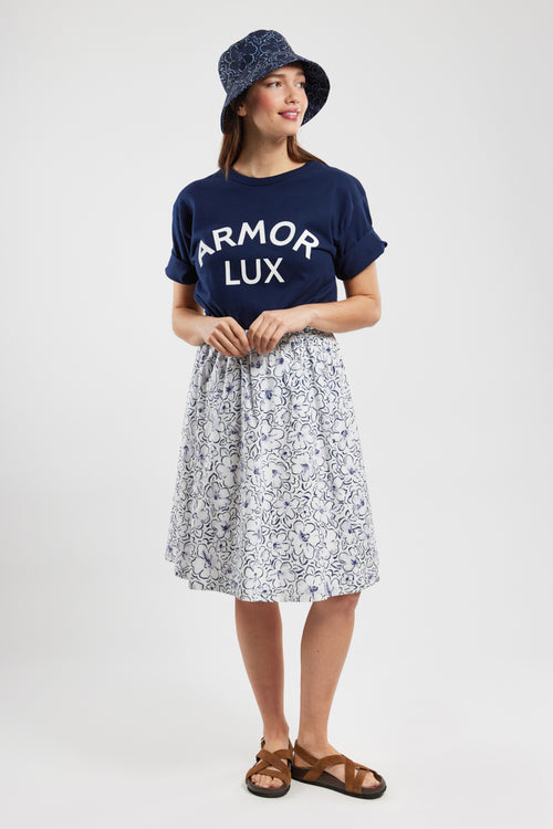 Jupe imprimée fleurie - coton - Armor-lux - 2