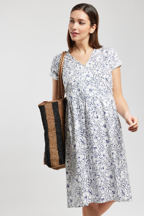 Robe cache-coeur fleurie - coton - Armor-lux - 1