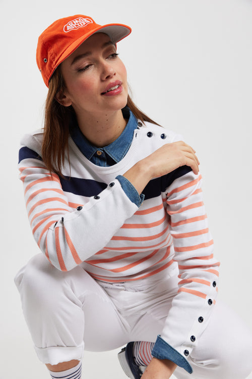 Pull marin manches boutonnées - coton - Armor-lux - 3