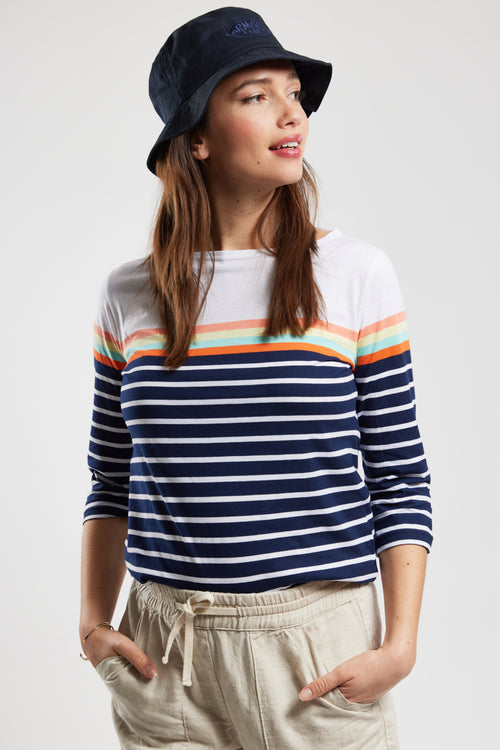 Breton striped shirt with 3/4-length sleeves – lightweight cotton - Armor-lux - 4
