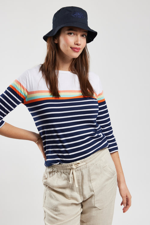 Breton striped shirt with 3/4-length sleeves – lightweight cotton - Armor-lux - 1