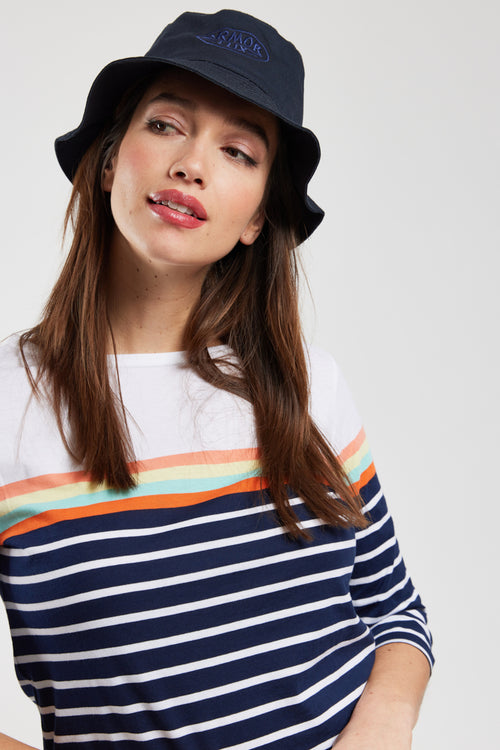 Breton striped shirt with 3/4-length sleeves – lightweight cotton - Armor-lux - 2