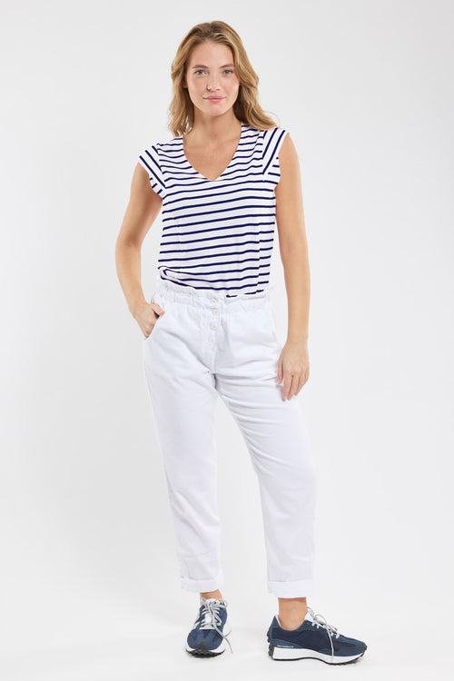 Débardeur rayé col V - coton léger - Armor-lux - 3