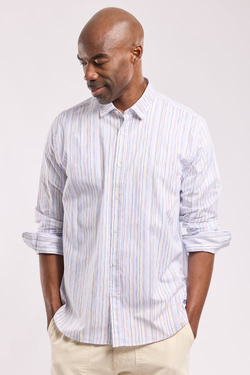 Chemises fines rayures multicolores - coton - Armor-lux - 4