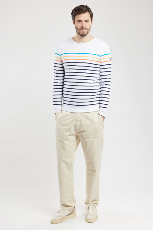 Colourful striped Breton shirt - thick cotton - Armor-lux - 2