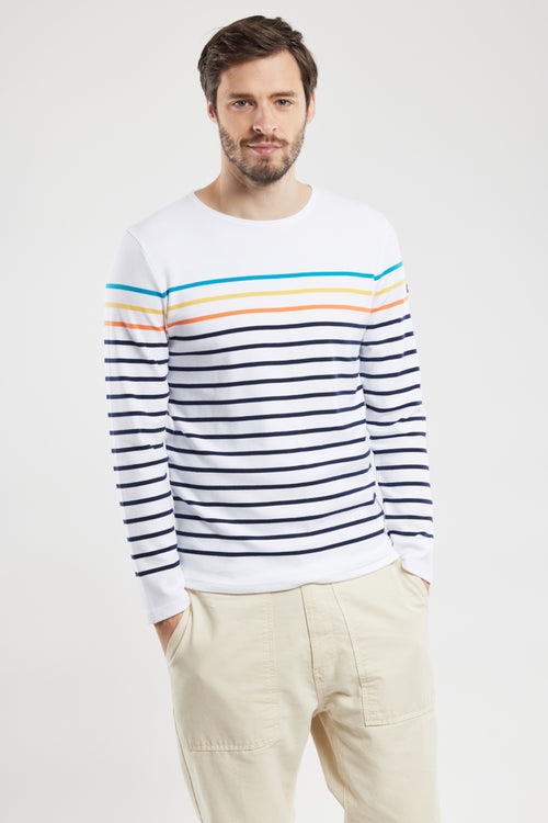 Colourful striped Breton shirt - thick cotton - Armor-lux - 1