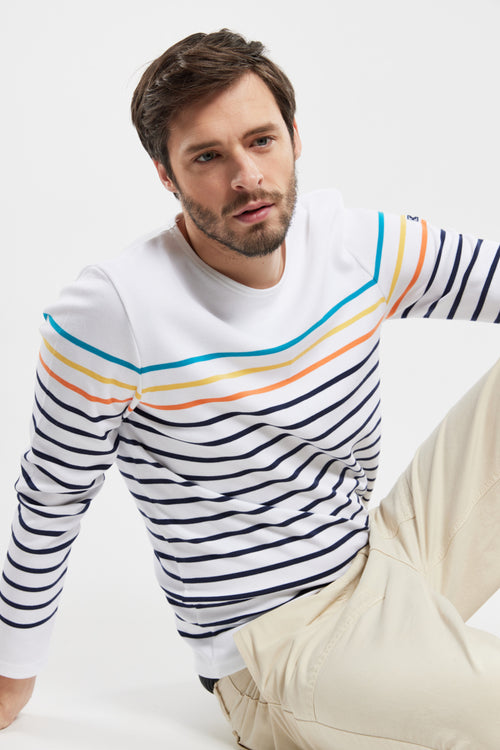 Colourful striped Breton shirt - thick cotton - Armor-lux - 3