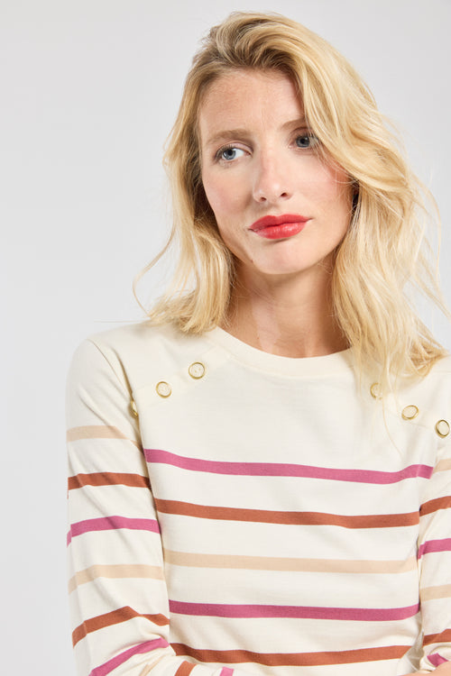 Breton top with buttons - thick cotton - Armor-lux - 3