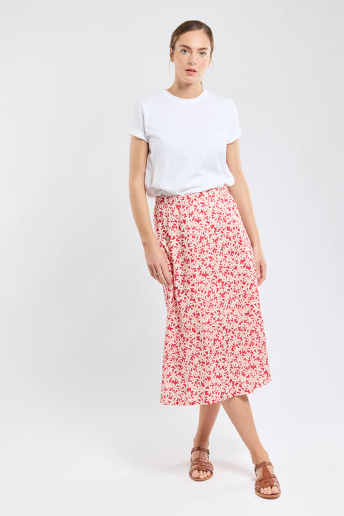 Jupe longue fleurie - coton - Armor-lux - 1