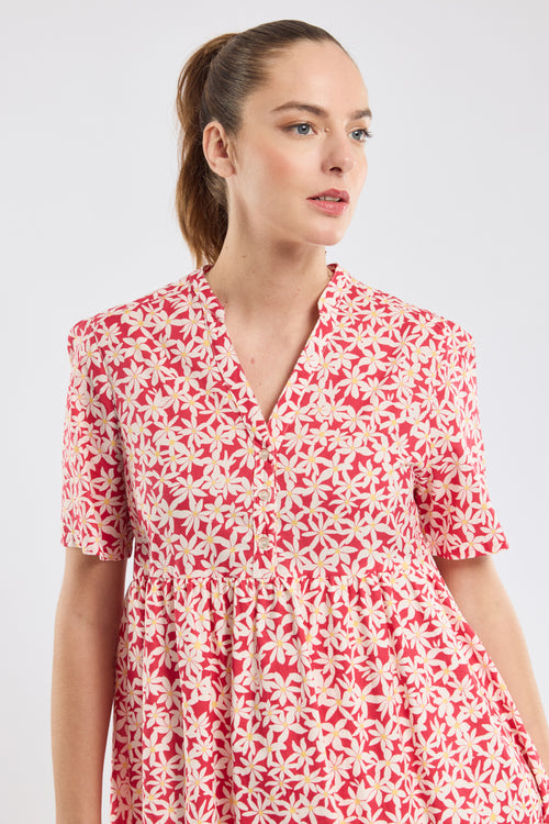 Robe courte fleurie - coton - Armor-lux - 2