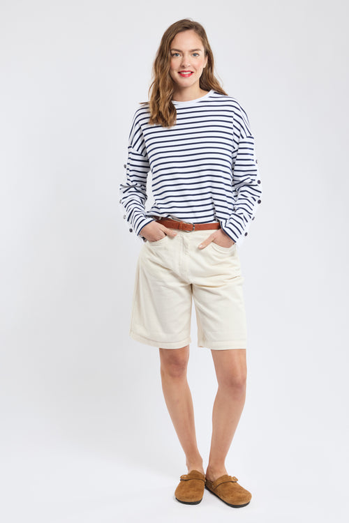 Matrosenshirt mit Knopfverschluss – dicke Baumwolle - Armor-lux - 3