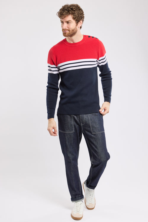 Pull marin rayé - coton - Armor-lux - 4
