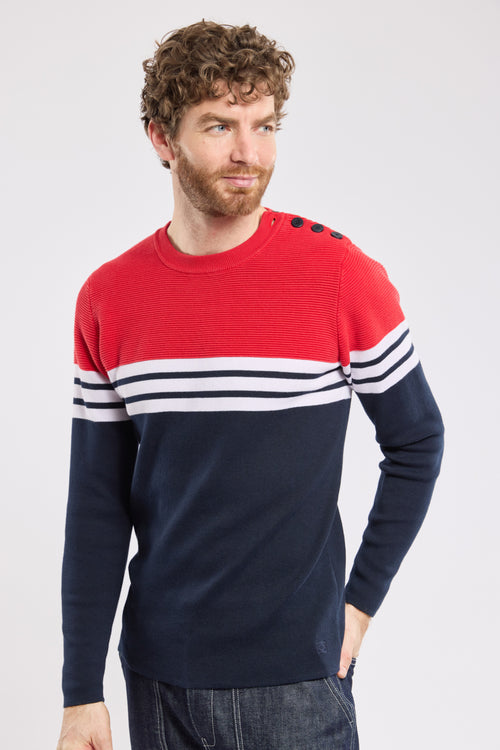 Pull marin rayé - coton - Armor-lux - 1