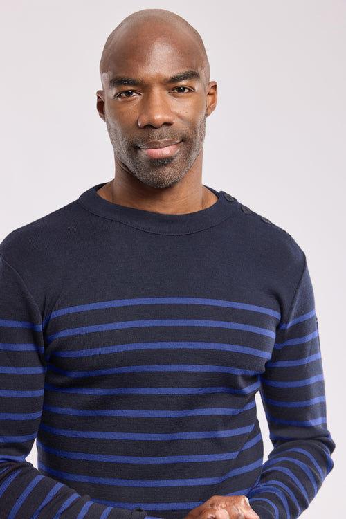 Pull marin rayé - laine et acrylique - Armor-lux - 2