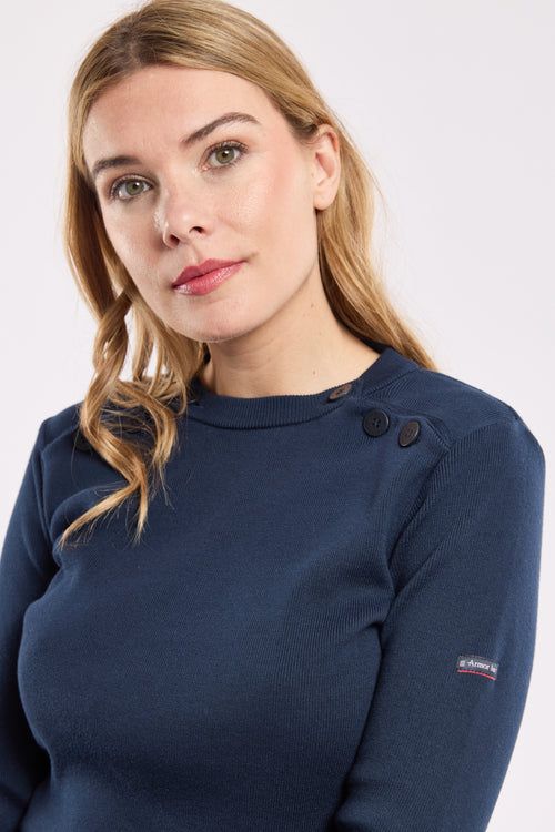 Matrosenpullover mit doppelter Knopfleiste – Baumwolle - Armor-lux - 4