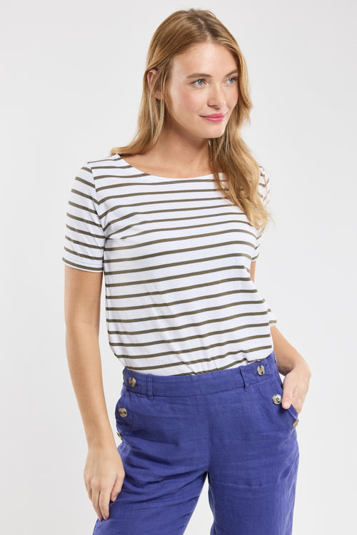 Matrosenshirt mit kurzen Ärmeln – leichte Baumwolle - Armor-lux - 1