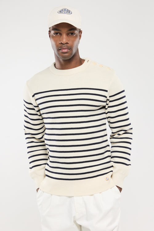 Striped Fisherman jumper Molène - wool - Armor-lux - 6
