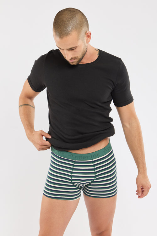 Gestreifte Boxershorts – Baumwolle aus biologischem Anbau - Armor-lux - 1