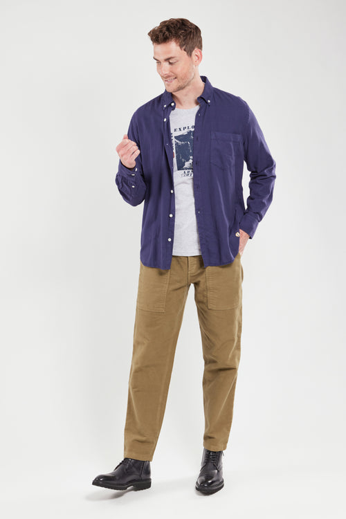 Chemise coupe droite - flanelle de coton - Armor-lux - 5