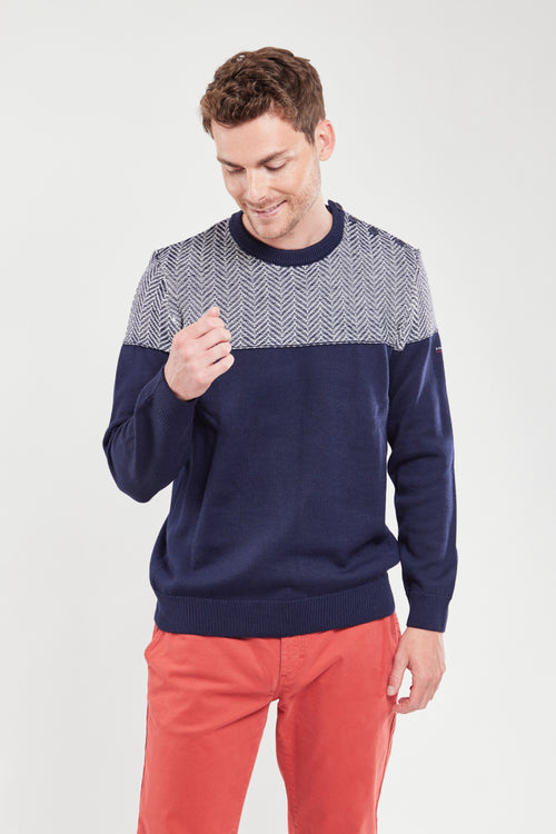 Pull marin chevron - laine et acrylique - Armor-lux - 1