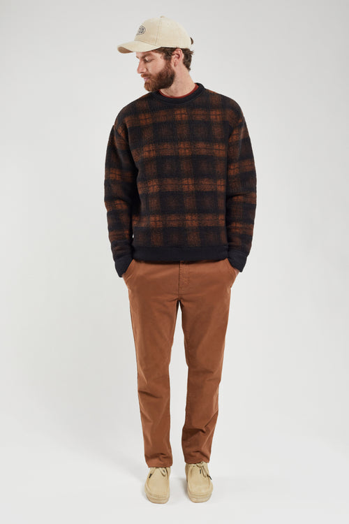 Sweat à carreaux - laine bouillie - Armor-lux - 3