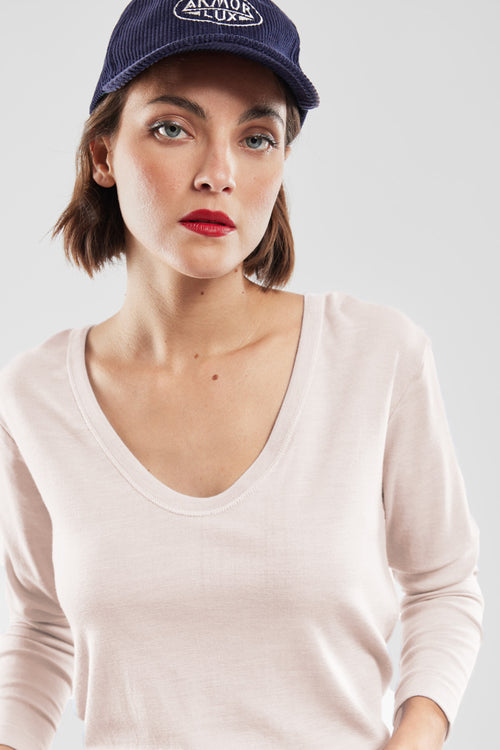 Long-sleeved T-shirt - wool and lyocell - Armor-lux - 1