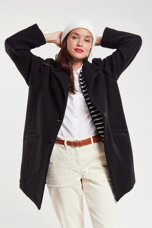 Manteau boutonné - laine bouillie - Armor-lux - 6