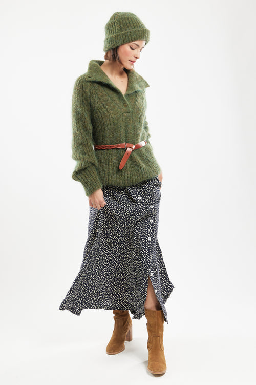 Jupe longue à pois - cupro - Armor-lux - 1