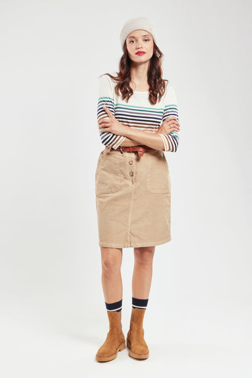 Jupe droite - velours - Armor-lux - 1