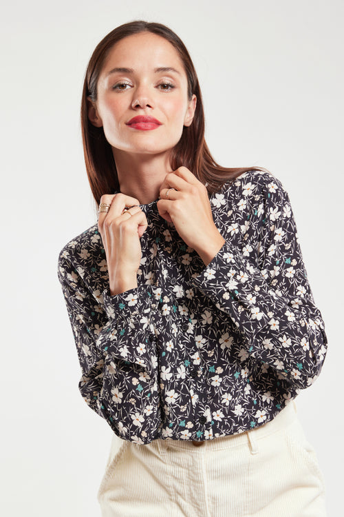 Rustic print blouse - cupro - Armor-lux - 1