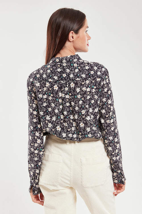 Rustic print blouse - cupro - Armor-lux - 4