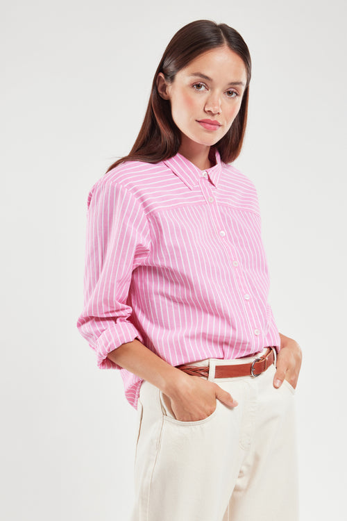 Chemise rayée - coton et lin - Armor-lux - 1