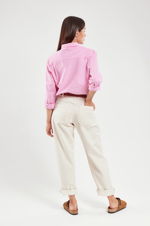 Chemise rayée - coton et lin - Armor-lux - 4