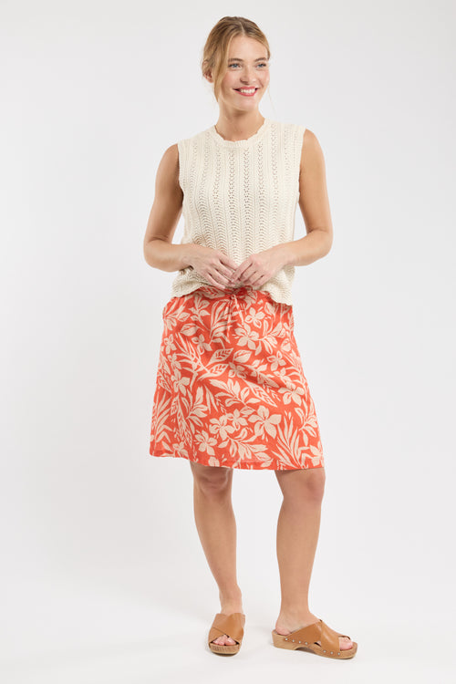 Jupe motifs exotiques - lin - Armor-lux - 3