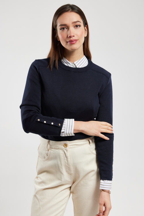 Pull boutons dorés - laine mérinos - Armor-lux - 4