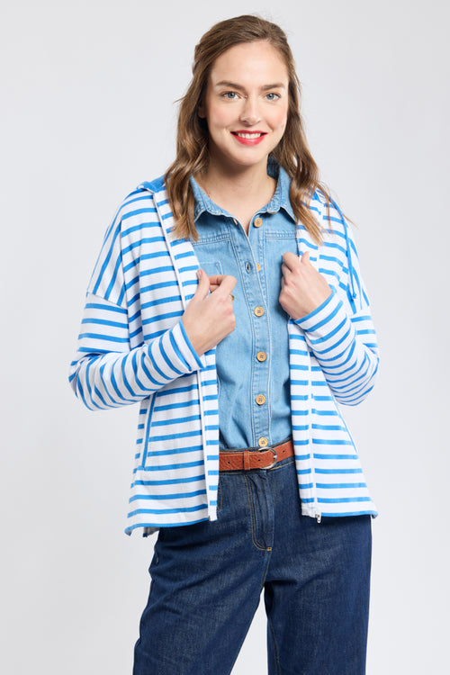 Sweat rayé à capuche - coton rustique - Armor-lux - 6