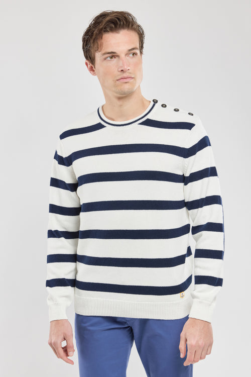 Pull marin avec coudières - coton - Armor-lux - 5