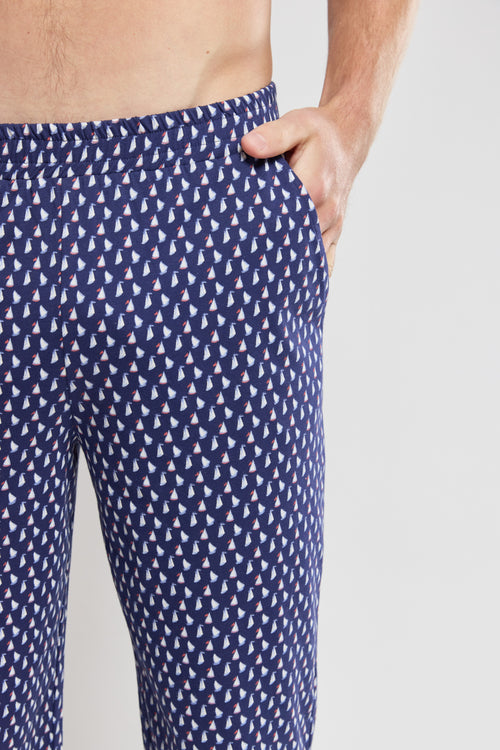 Shorty-Pyjama mit Segelboot-Print – leichte Baumwolle - Armor-lux - 5