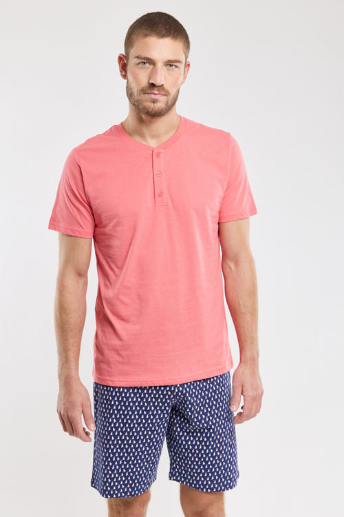 Shorty-Pyjama „Segelboot – leichte Baumwolle - Armor-lux - 1