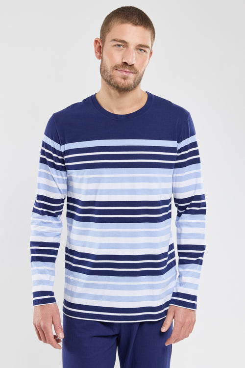 Gestreifter Pyjama – leichte Baumwolle - Armor-lux - 4