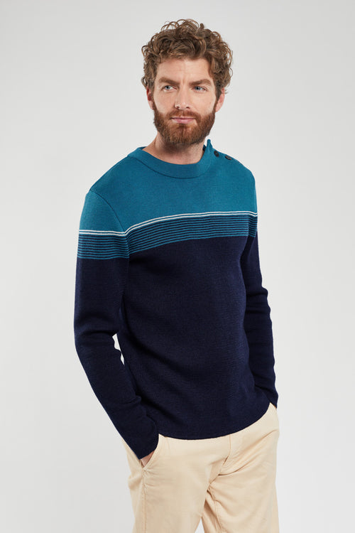 Pull marin bicolore - laine - Armor-lux - 1