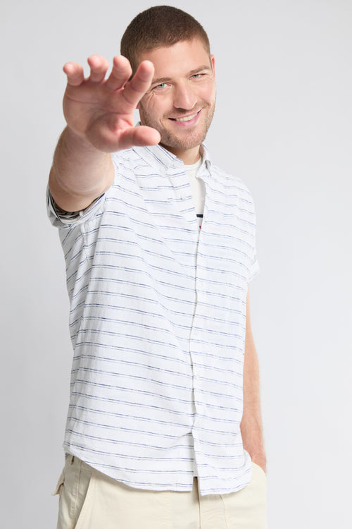 Chemise manches courtes - lin et coton - Armor-lux - 3