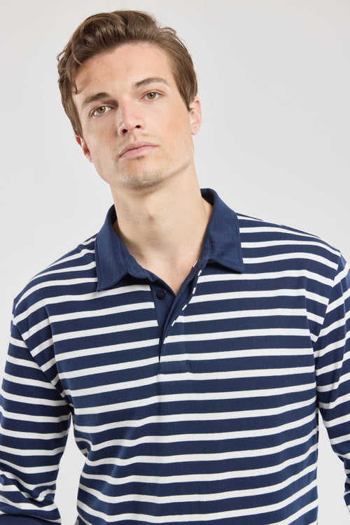 Gestreiftes Poloshirt mit langen Ärmeln - Baumwolle - Armor-lux - 3