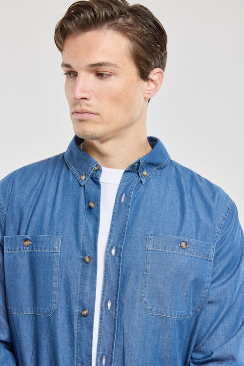Chemise coupe droite - denim - Armor-lux - 2